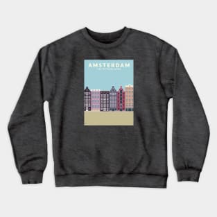 Amsterdam, the Netherlands Travel Poster Crewneck Sweatshirt